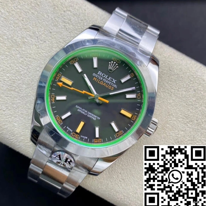 116400GV Black Factory Rolex Milgauss AR Dial 0721